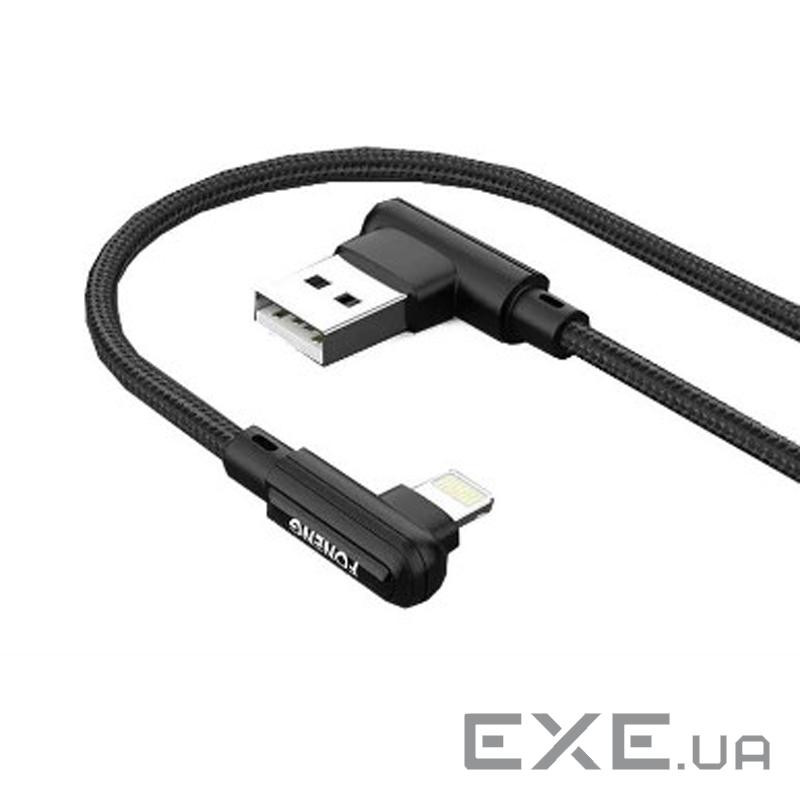 Кабель Foneng X70 90-degree Angle Gaming Cable (3A) USB - Lightning, 1 м , Black (X70-CA-DAG-IP)