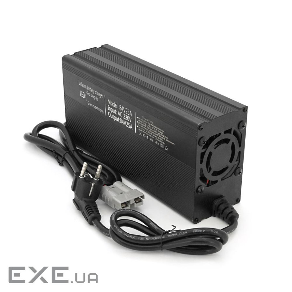 Зарядний пристрій Jinyi для акумуляторів Li-ion 72V(84V),20S,25A роз&apos,єм anderson (JN-7225)