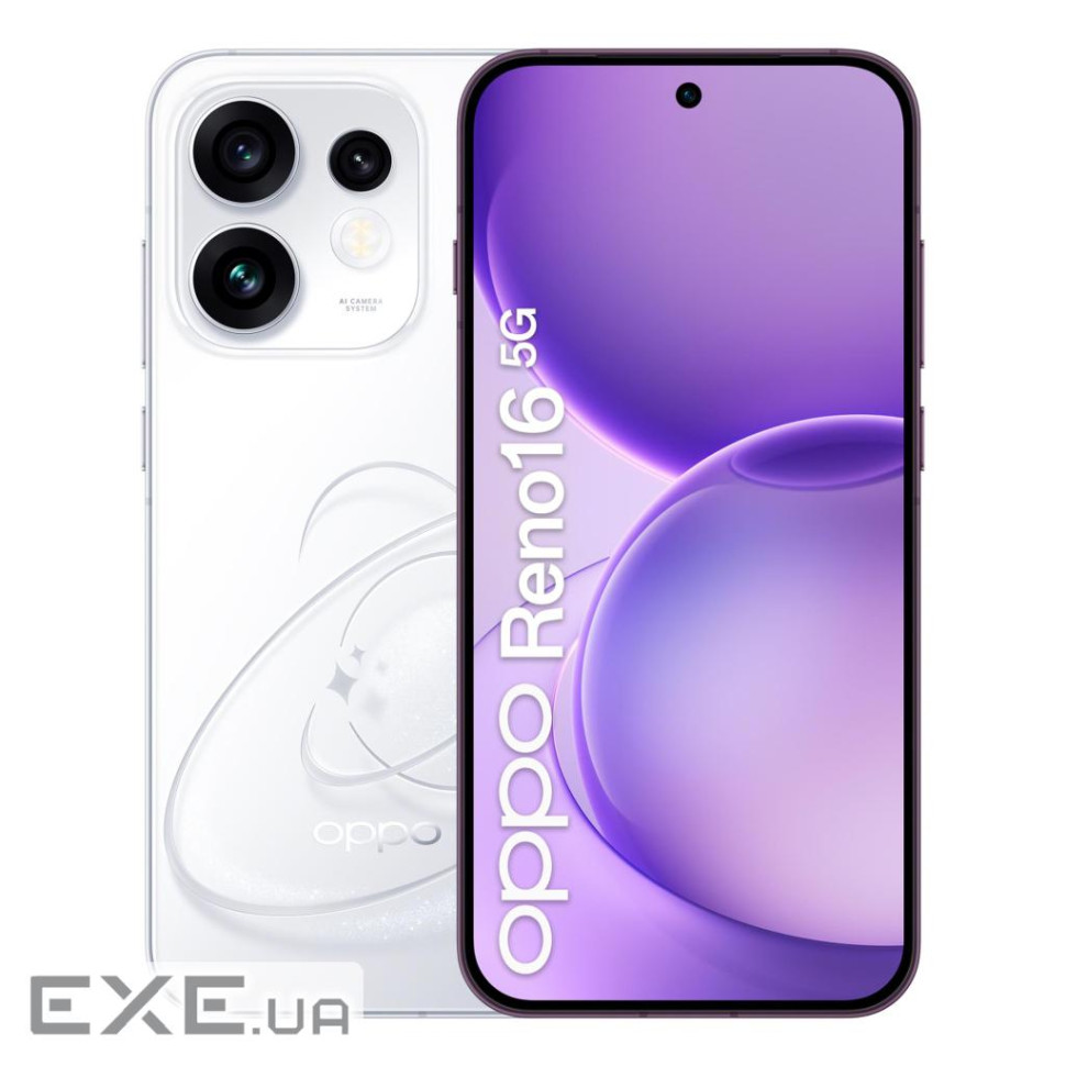Мобільний телефон Oppo Reno16 5G 12/256GB Pop White (OFCPH2865_WHITE)