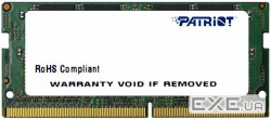 DDR-4 SO-DIMM 8GB PC4-19200 (PC4-2400) Patriot original (PSD48G240081S)