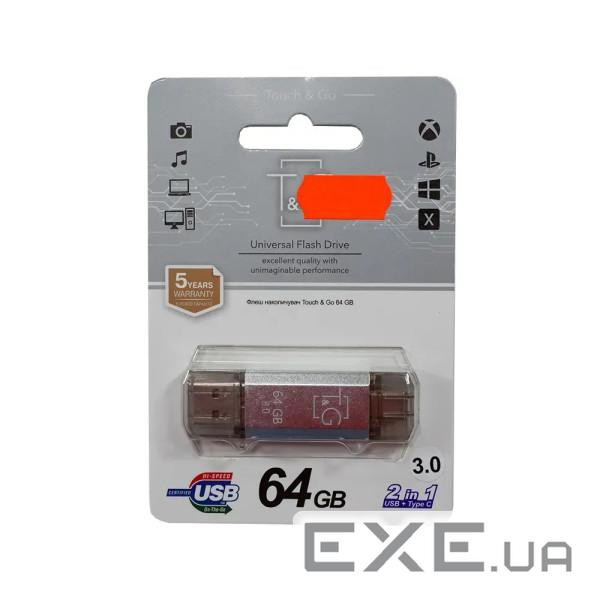 Флеш пам'ять T&G 64GB Star TG009TC Type-C/USB 3.0 Silver (TG009TC-64GSL3)