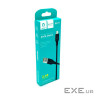 Дата кабель USB 2.0 AM to Micro 5P 1.0m 2.4A silicone black Denmen (DM-D01V-BK)