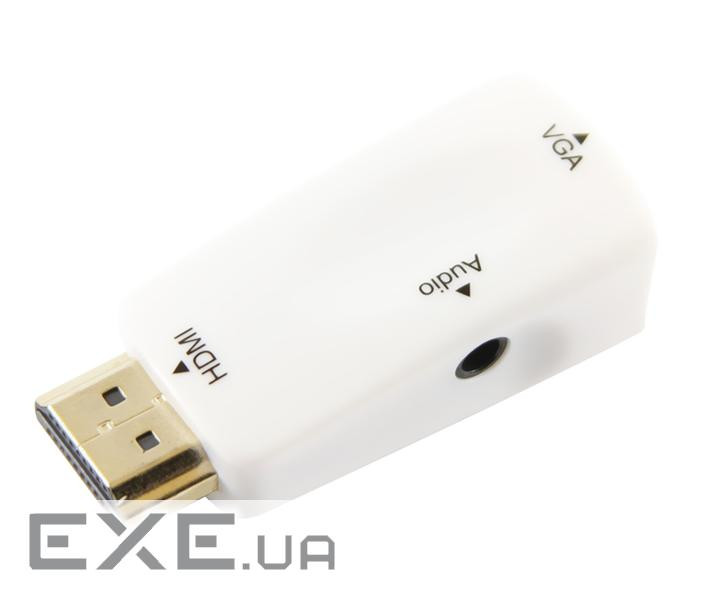Перехідник HDMI M to VGA F white Voltronic (YT-CA-HDMI(M)/VGA(F))