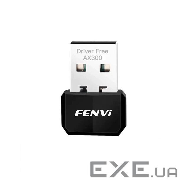 Мережевий адаптер Fenvi AX300, Black, USB 2.0, WiFi 6, до 300 Mb/s, AIC8800