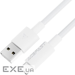 Кабель ACEFAST C18-04 USB-A to USB-C braid charging data cable White (6974316284260)