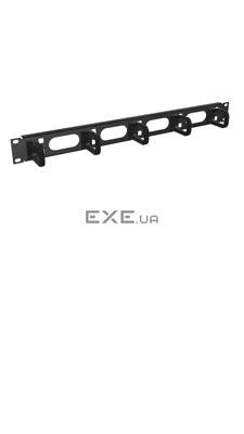 Кабельний організатор 19" 1U 40х50 пластмасові скоби black Conteg (DP-VP-P1)
