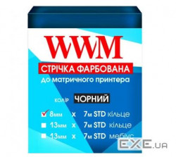 Стрічка WWM 8мм х 7м STD кільце Black (R8.7S)