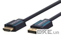 Кабель монітора-адаптер Click Tronic DisplayPort-HDMI M/M (HDMIекран ) 10.0m,v1.2 (75.04.4927)