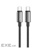 Дата кабель USB-C to USB-C 2.0m 5A 100W zinc alloy braided black ColorWay (CW-CBPDCC099-BK)