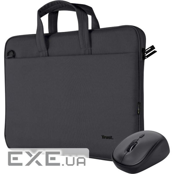Сумка для ноутбука 16" TRUST Bologna Bag & Mouse Set Black (24988)