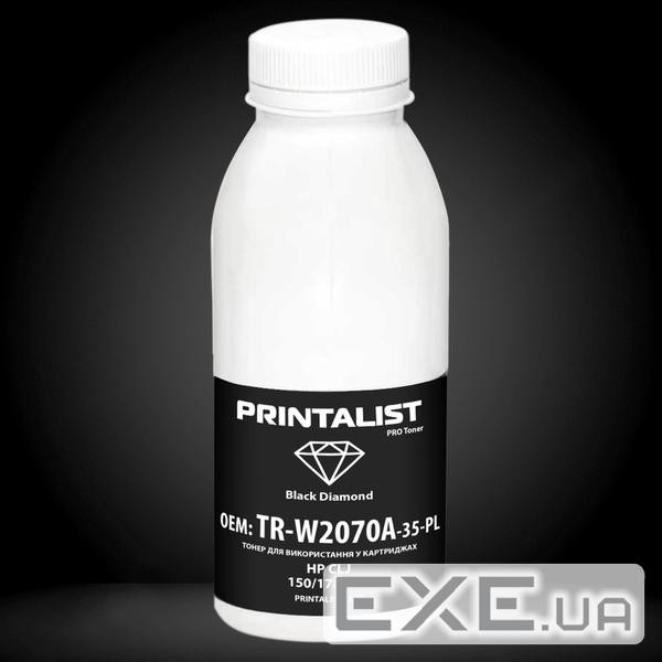 Тонер HP CLJ 150/178/179, 30г Black Printalist (TR-W2070A-35-PL)