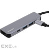 Type-C-Хаб Proove Arc Link 5 in 1 (2*Type-C + 2*USB3.0 + HDMI) silver (HBAL00010604)