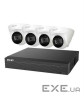 Комплект відеоспостереження Dahua NVR1B04HC-4P/E/4-T1B20 EZIP-KIT