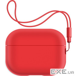 Чохол для навушників Armorstandart Silicone Case with straps для Apple Airpods Pro 2 Red (ARM68614)