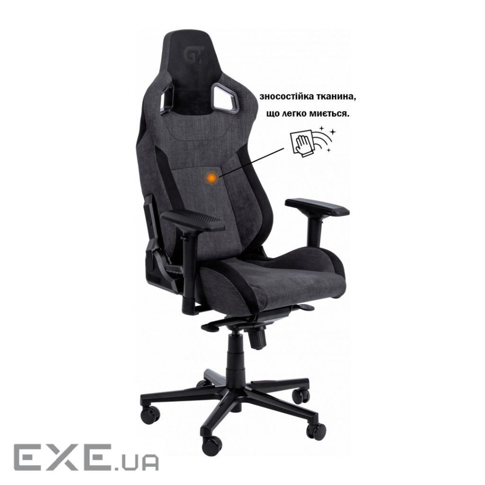 Крісло ігрове GT Racer X-8005 Dark Gray/Black Suede