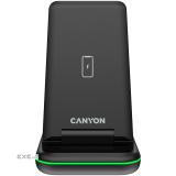 Зарядний пристрій Canyon WS- 304 Foldable 3in1 Wireless charger (CNS-WCS304B)