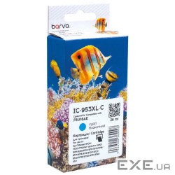 Картридж Barva HP 953XL (F6U12AE/F6U16AE) 1600 c, Cyan (IC-953XL-C)