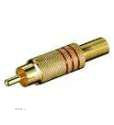 Штекер FreeEnd-RCA/M Metal Gold D=7.0mm Red,червоний (75.01.1616-100)