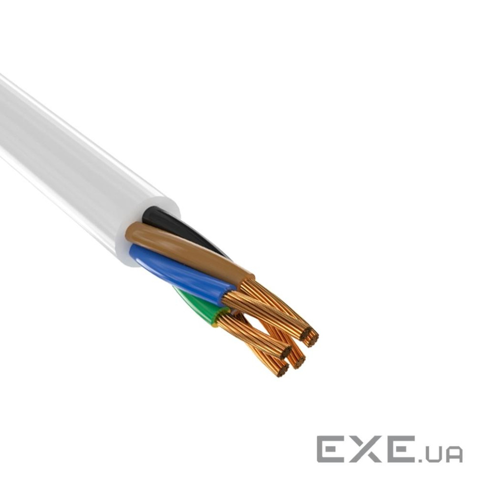 Кабель Одескабель 05VV-F 5G6 білий, ціна за метр (5136106пвс) )