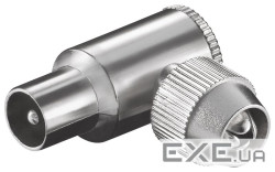 Штекер FreeEnd-RF:Coaxial,/M конектор Screw Fixing 90ё,металік (75.01.1487-100) (75.01.1487-100)