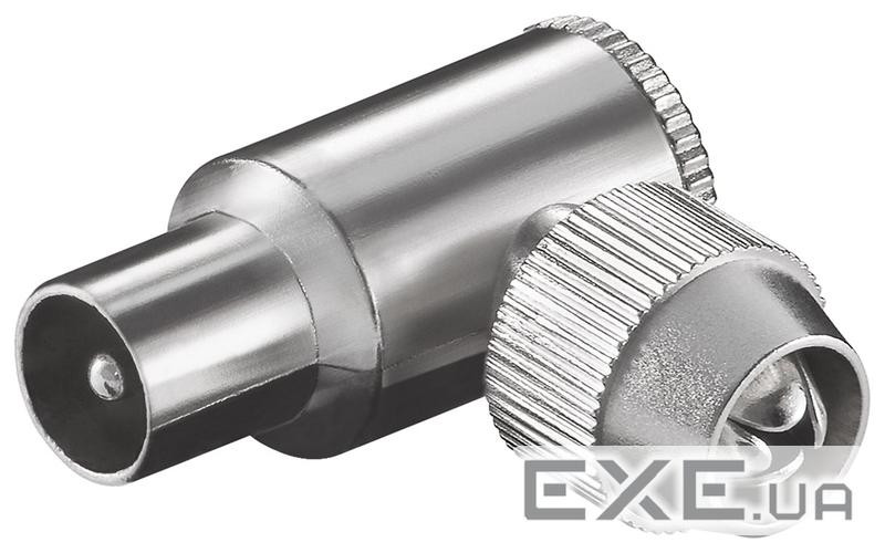 Штекер FreeEnd-RF:Coaxial,/M конектор Screw Fixing 90ё,металік (75.01.1487-100) (75.01.1487-100)