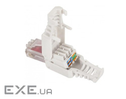 Конектор RJ-45 швидкого монтажу 8P8C UTP Cat-6 (розбірний, безінструментальний) білий, цін (TY42363)
