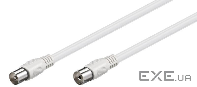 Кабель антенний-подовжувач RF:Coaxial M/F 1.5m,D=5.4mm 3xShielded (128жил) A+,білий (75.05.8807-1) (75.05.8807-1)