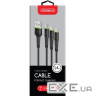 Дата кабель USB 2.0 AM to Lightning + Micro 5P + USB-C 1.4m CBFLEXU1 bl Intaleo (1283126487521)