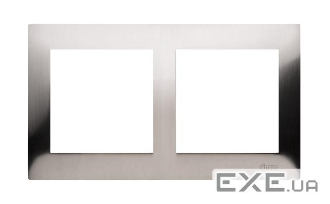 Рамка Premium 2x, металлическая Inox (DR2/61)