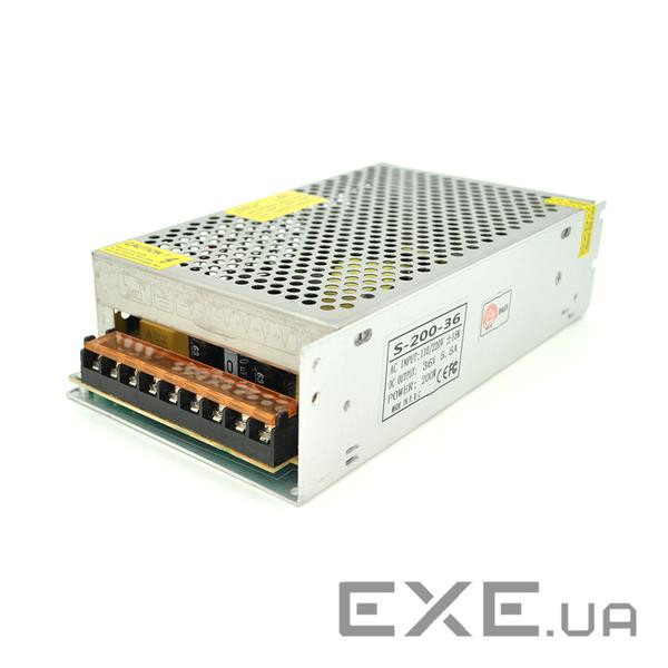 Імпульсний блок живлення 36В 5.5А (200Вт ) (S-200-36)