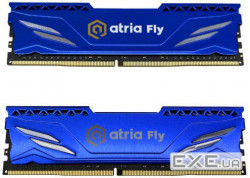 Модуль пам'яті 16Gb DDR4 3200MHz Atria Fly Blue ( 2x8) ATRIA UAT43200CL18BLK2/16