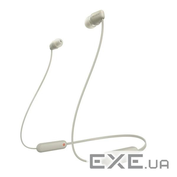 Навушники Sony WI-C100 Beige (WIC100C.CE7)