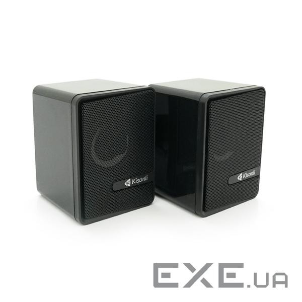 Колонки 2.0 Kisonli L-4040 для ПК та ноутбука , USB + 3.5mm, 2x3W, 20Hz-20KHz, Black (L4040)
