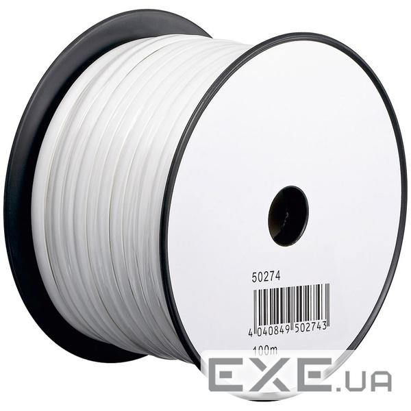 Кабель телефонний у бухті FreeEnd (Telephone), 100m 6жил AWG28 Flat, білий (75.09.3307-4)