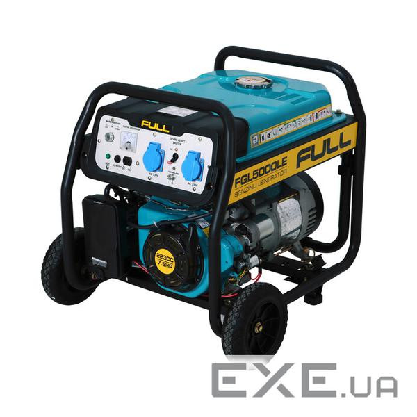 Генератор FULL FGL 5000LE, 50Hz, 4.75kVA/3.8kW, бак 28л, ручний/стартер