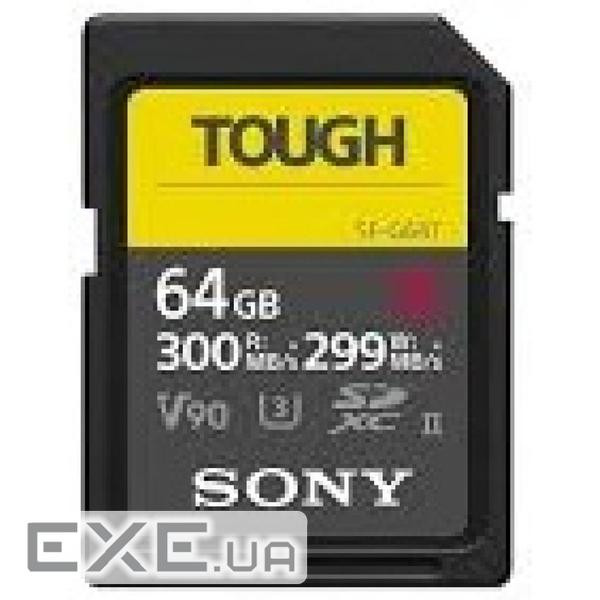 Карта пам'яті Sony 64GB SDXC class 10 UHS-II U3 V90 Tough (SF64TG)
