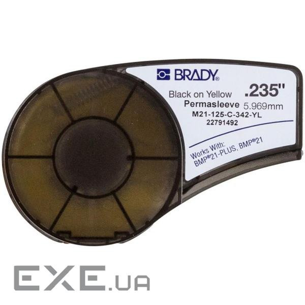Стрічка для принтера етикеток Brady термозбіжна трубка для кабелю, O 1.2 - 2.8 м (M21-125-C-342-YL)