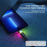 Кабель Essager Colorful LED USB Cable Fast Charging 2.4A USB-A to Lightning 1m black (EXCL-XCD01)