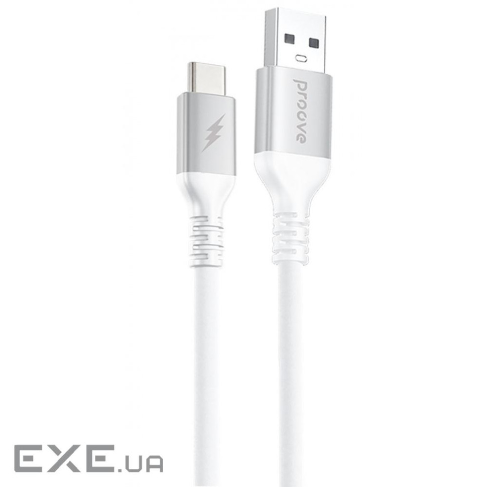 Кабель Proove ReGen Silicone USB to Type-C 3A (1m) white (CCRS27001202)
