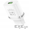 Зарядний пристрій HOCO C12Q Smart QC3.0 charger White (6931474716262)