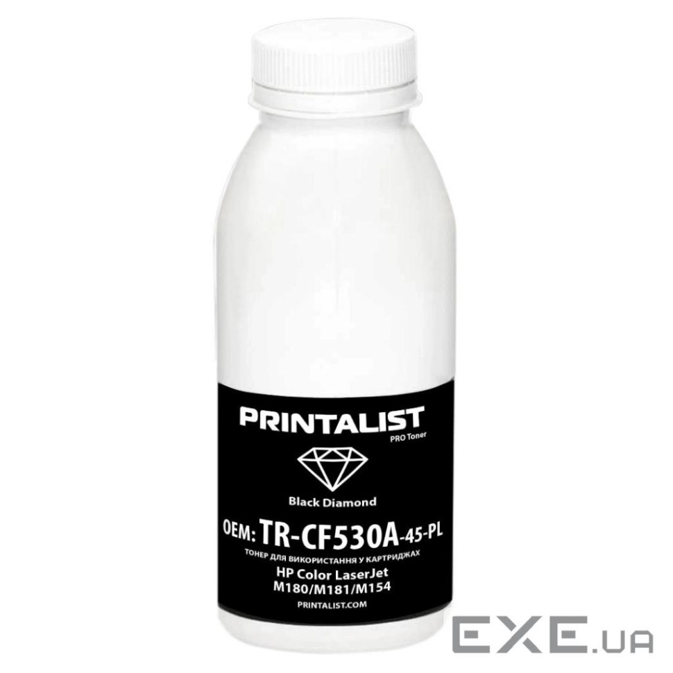 Тонер HP CLJ M180/M181/M154 45г Black Printalist (TR-CF530A-45-PL)