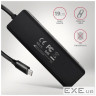 Концентратор AXAGON USB-C to 4xUSB 3.0 black (HUE-C1C)