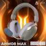 Бездротова ігрова гарнітура Ajazz AHM08 MAX Gray White (AHM08-MAX-GW)