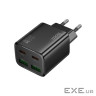 Зарядний пристрій HOCO N56 2xUSB-C PD30W + 2xUSB black (6942007632492)
