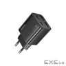 Зарядний пристрій HOCO N56 2xUSB-C PD30W + 2xUSB black (6942007632492)