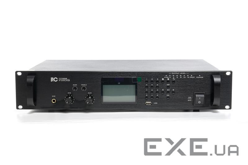 Підсилювач потужності з IP мережним адаптером ITC T-77500B 500 Вт, 4-16 Ом, 70/100 В, рековий