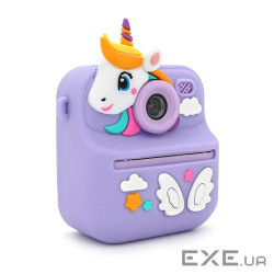 Дитячий фотоапарат S11 з функцією миттєвого термодруку Фіолетовий Єдиноріг, 2 камери (YT-S11-Purple)