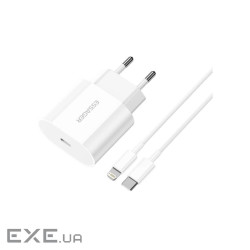 Зарядний пристрій Essager USB-C PD20W + cable USB-C to Lightning white (EFJB02-XBL02-T)