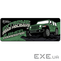 Коврик 300*700 тканинний Extreme road holidays з боковою прошивкою, товщина 2 мм , Dark gre (LA3039)