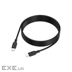Кабель BOROFONE BX113 Lenny 60W silicone charging data cable C to C(L=2M) Black (6941991115516)